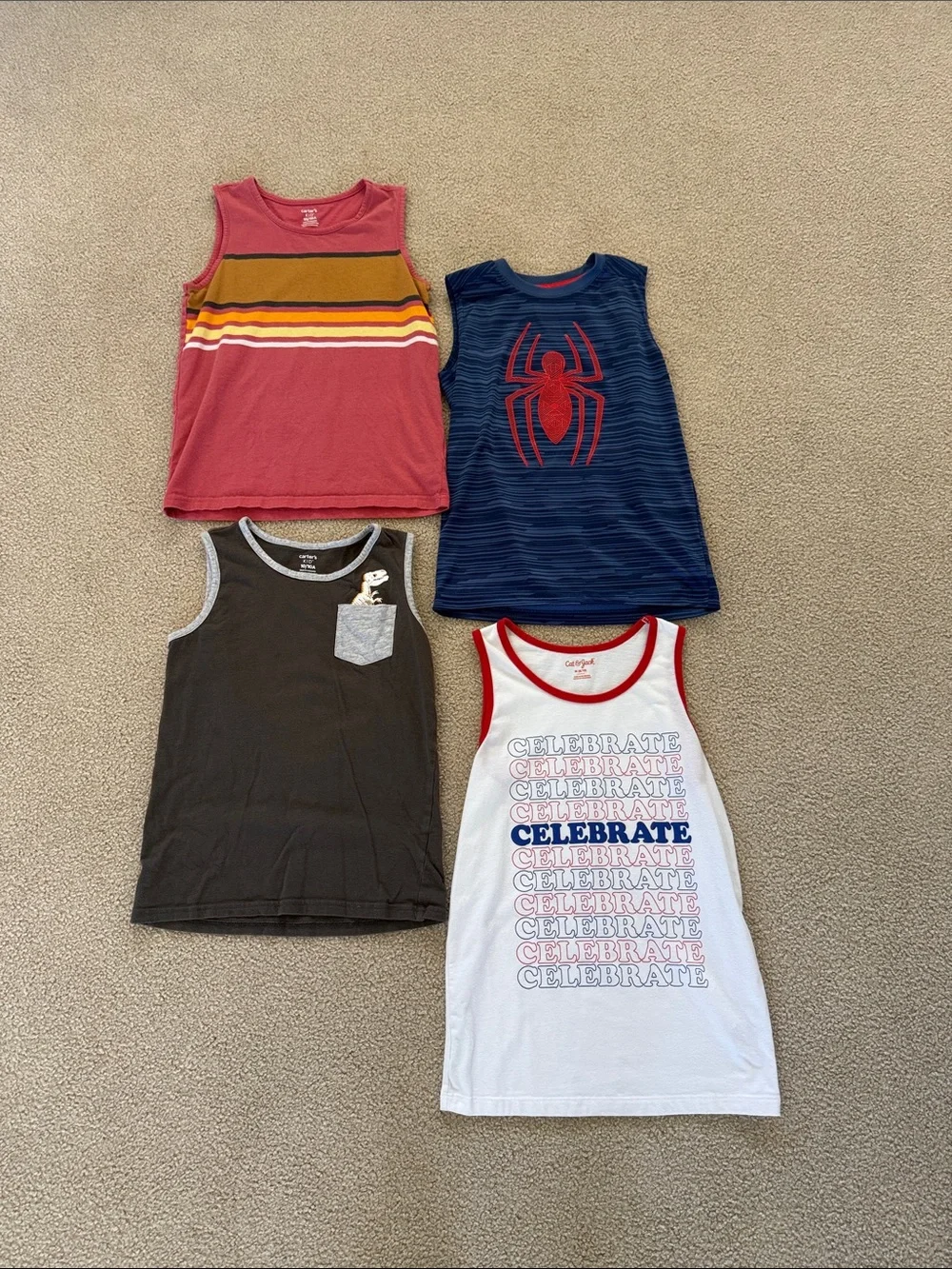 Bundle of boys tank tops size 10.